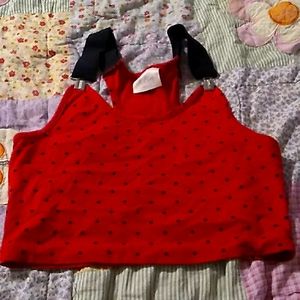 A. byer medium red crop top
